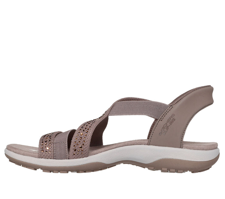 Skechers Womens Skechers Slip-ins Reggae Slim Summer Sparkle Mocha