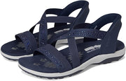 Skechers Womens Skechers Slip-ins Reggae Slim Summer Sparkle Navy