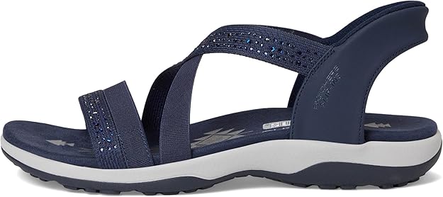 Skechers Womens Skechers Slip-ins Reggae Slim Summer Sparkle Navy