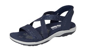 Skechers Womens Skechers Slip-ins Reggae Slim Summer Sparkle Navy