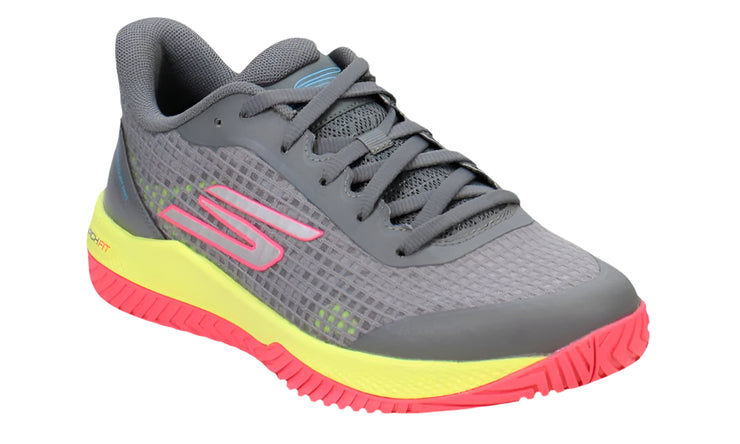 Skechers Womens Skechers Viper Court Pro Pickleball Grey Pink 