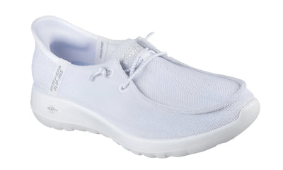 Skechers Womens Slip-ins Go Walk Joy Fantasia White Silver