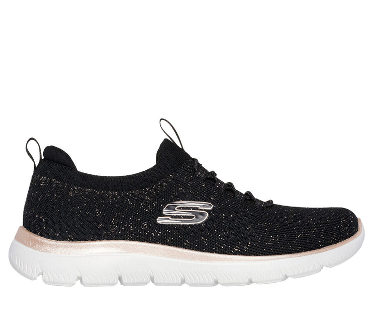 Skechers Womens Summits Pixi Black Rose Gold