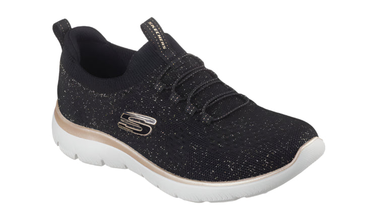 Skechers Womens Summits Pixi Black Rose Gold