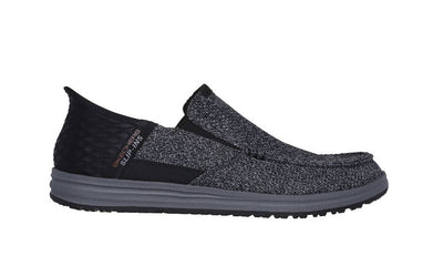 Skechers Mens Slip-ins Relaxed Fit Melson Bentin Black