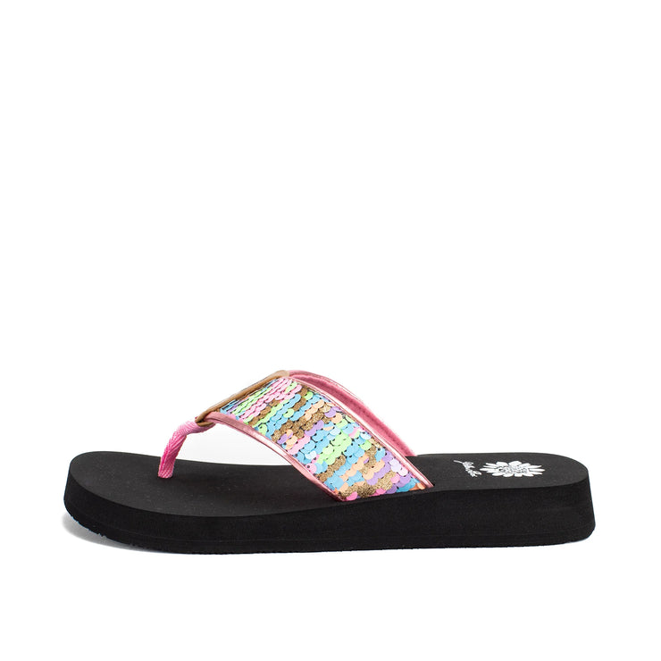 Yellow Box Womens Flant Sequin Flip Flop Pastel