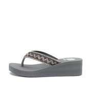 Yellow Box Womens Shona Wedge Sandal Grey