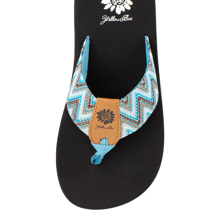 Yellow Box Womens Farica Flip Flop Blue Multi