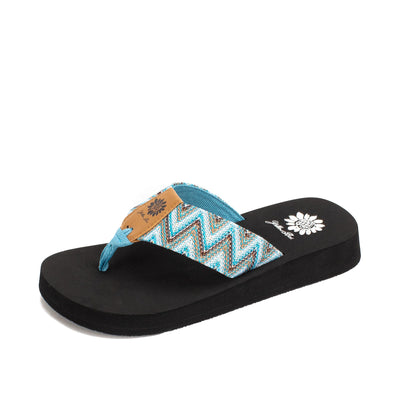 Yellow Box Womens Farica Flip Flop Blue Multi