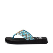 Yellow Box Womens Farica Flip Flop Blue Multi