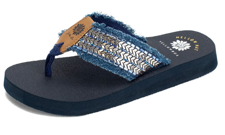 Yellow Box Womens Noreen Flip Flop Denim