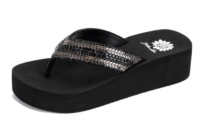 Yellow Box Womens Rathlin Flatform Sandal Black