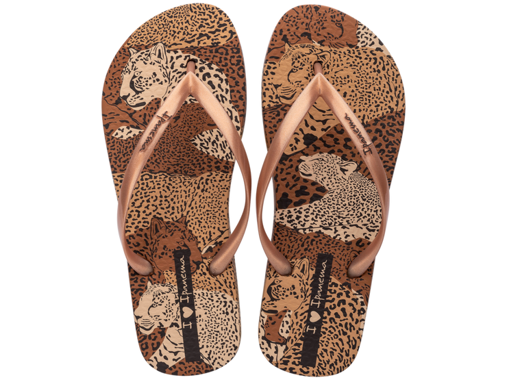 Ipanema Womens Animale Print VI Beige Gold Brown