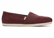 Toms Womens Alpargata Burgundy Glimmer