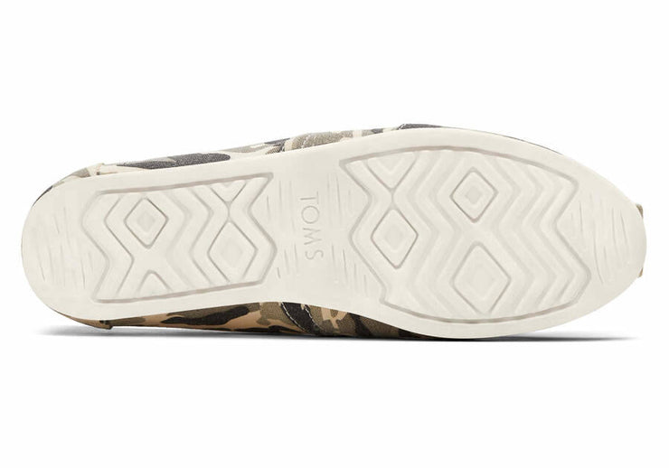 Toms Womens Alpargata Dirty Olive Camouflage Print