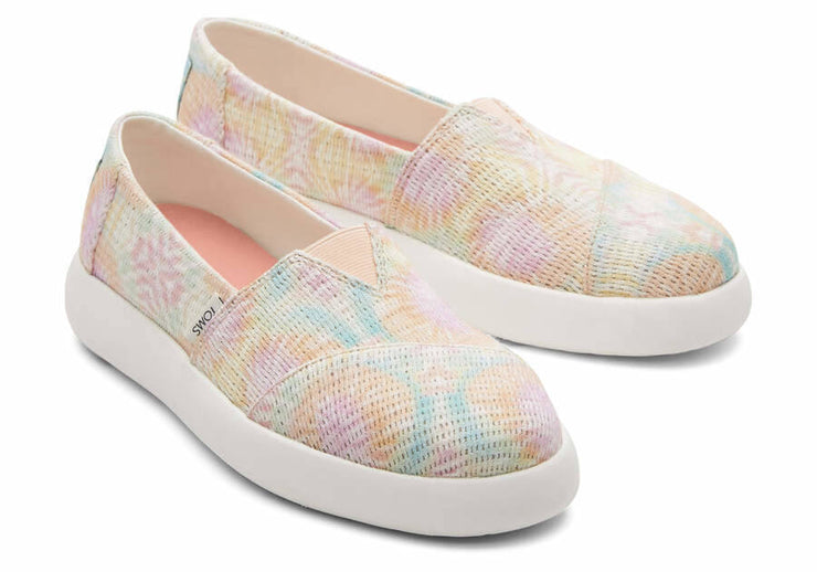 Toms Womens Alpargata Mallow Candy Pink Tie Crochet – Comfort Footwear Fashion