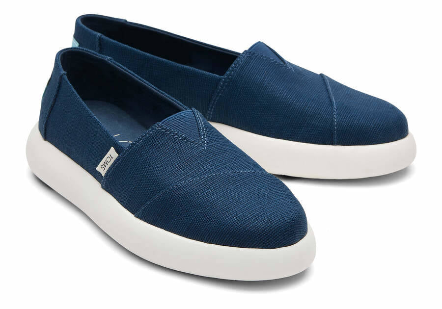 Toms Womens Alpargata Mallow Majolica Blue Heritage Canvas Island Comfort Footwear Fashion