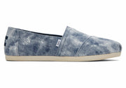 Toms Womens Alpargata Navy Repreve Distressed Washed Canvas