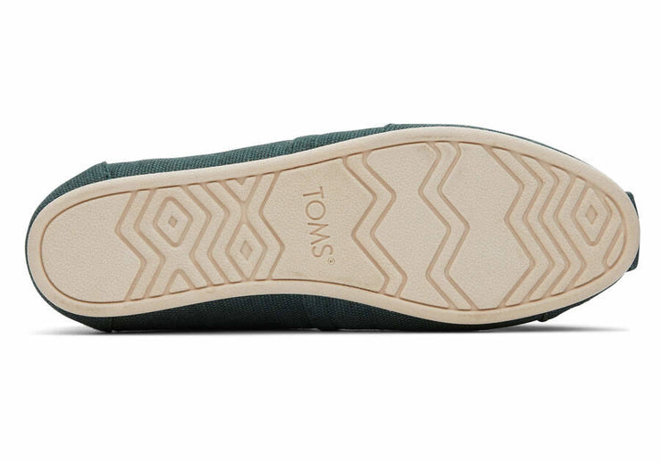 Toms Womens Alpargata Stormy Green Heritage Canvas