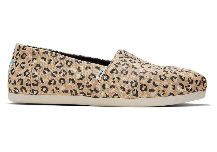 Toms Womens Alpargatas Natural Textured Cheetah