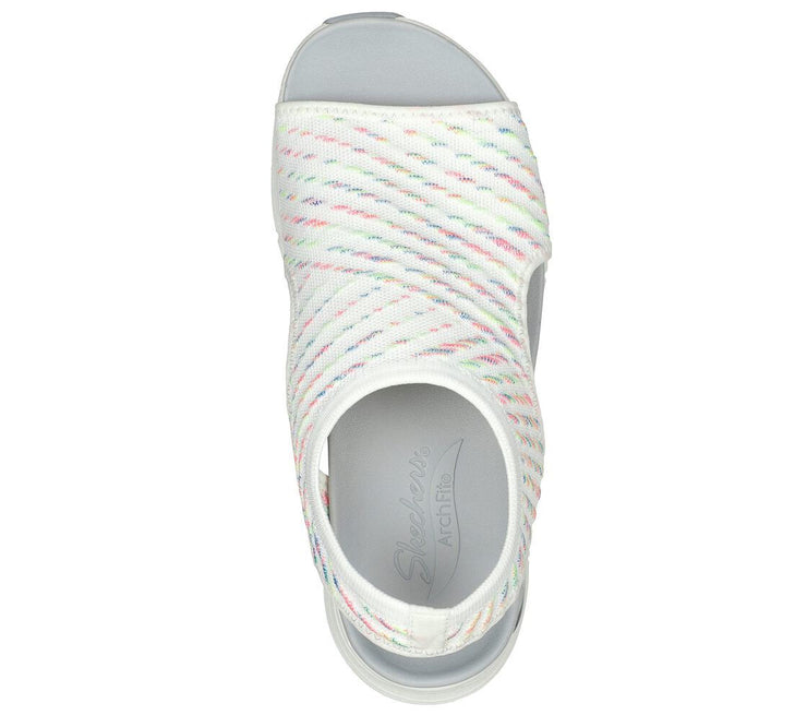 Skechers Womens Arch Fit Catchy Wave White Multi