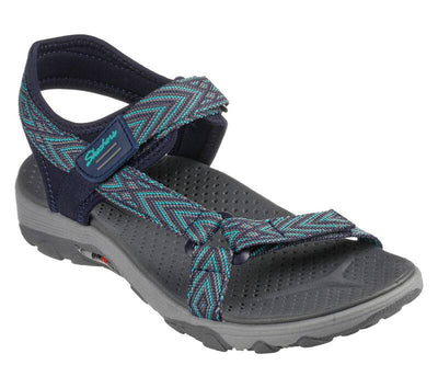 Skechers Womens Arch Fit Reggae Grounded Navy Teal