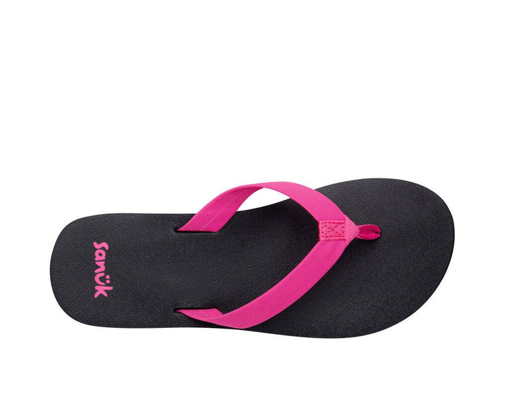 Sanuk Women's Ashland ST Soft Top Neon Pink Flip Flops Sandals 1124159