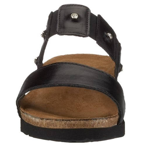 Naot Womens Ashley Black Madras Leather