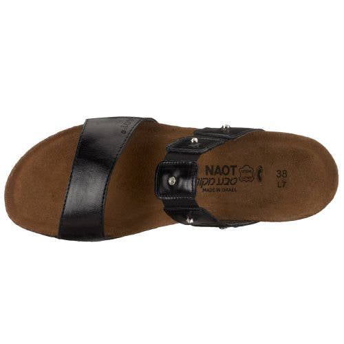 Naot Womens Ashley Black Madras Leather