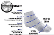 OS1st BR4 Bunion Relief Socks White