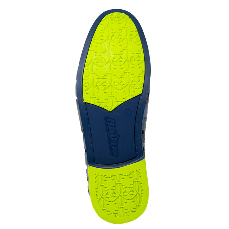 Floafers Mens Chairman Bit Blue Camo Lime Green