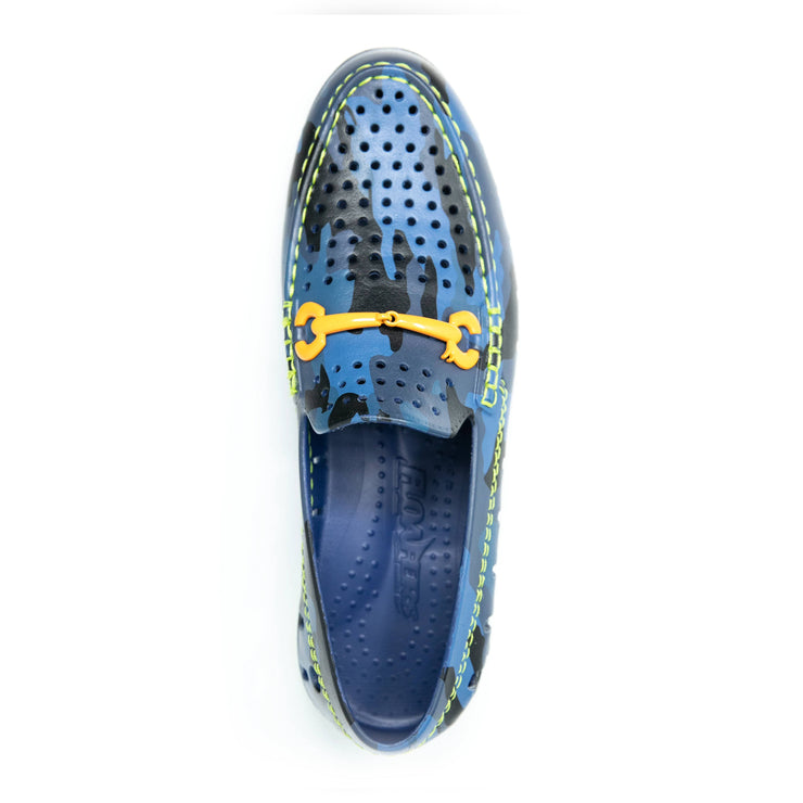Floafers Mens Chairman Bit Blue Camo Lime Green