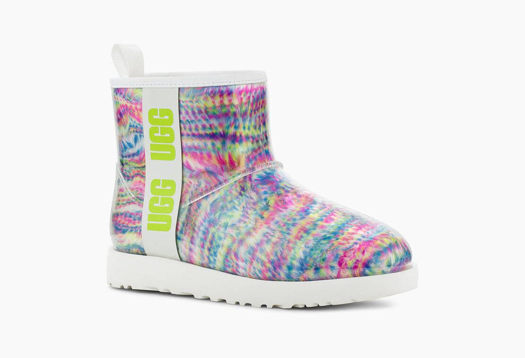 UGG Womens Classic Clear Mini Pixelate White – Island Comfort