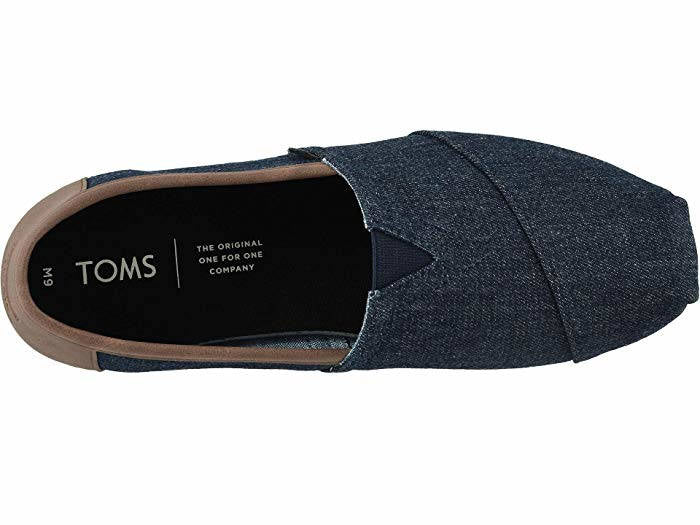 Toms Mens Classic Dark Denim With Synthetic Leather Trim