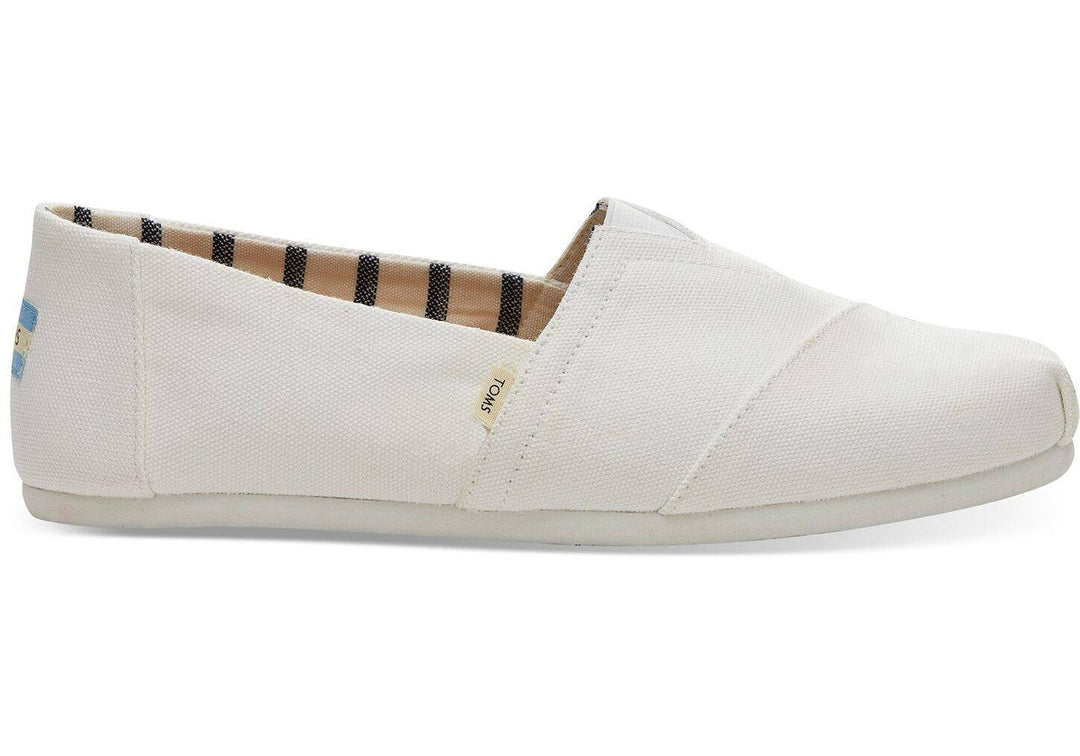 Toms Womens Classic Venice Collection White Canvas Island Comfort Footwear Fashion