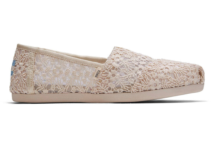 Toms Womens Classic Natural Floral Lace