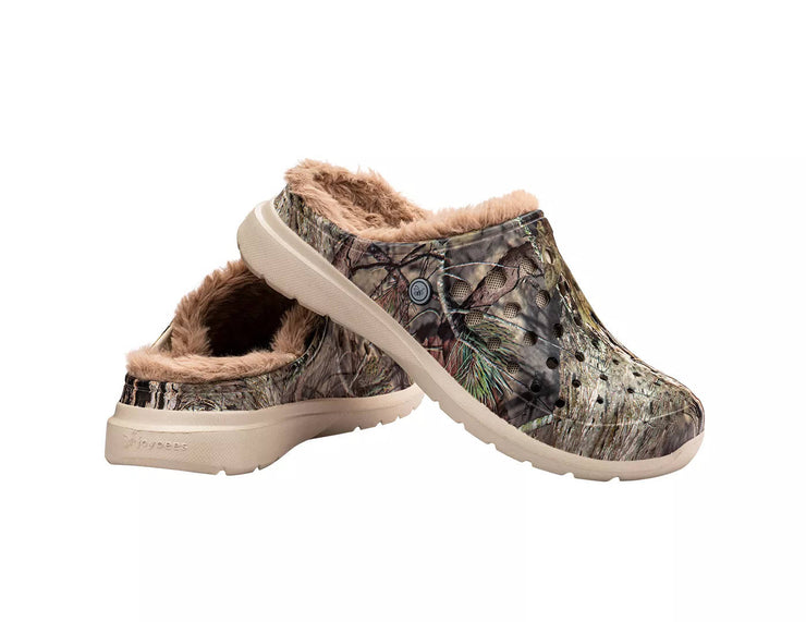 Joybees Mens Cozy Lined Clog Graphic Mossy Oak Break-Up Country Light Brown