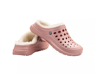 Joybees Womens Cozy Lined Clog Rose Gold