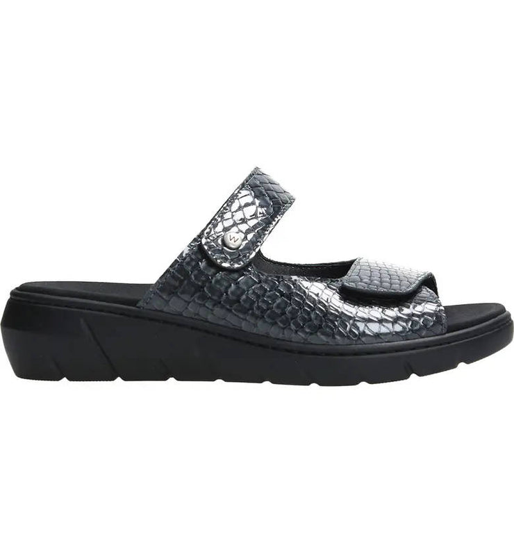 Wolky Womens Cyprus Mini Croco Anthracite
