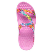 Joybees Womens Everyday Sandal Graphic Psychedelic Tropical Orchid