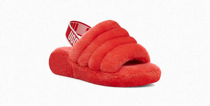 UGG Womens Fluff Yeah Slide Red Currant
