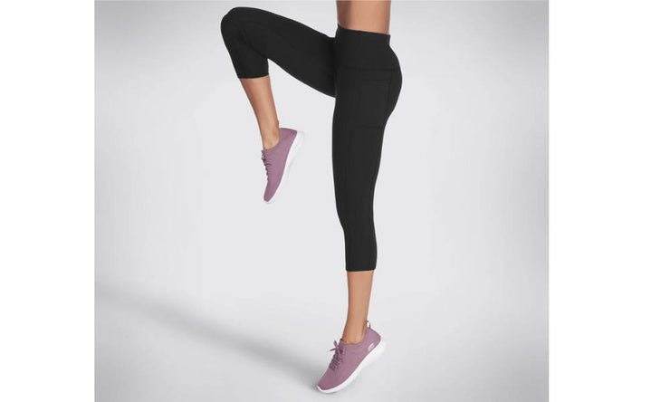 Skechers Womens GO WALK High Waisted Mid-Calf Legging Black – Island  Comfort Footwear Fashion