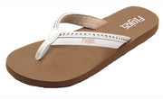 Flojos Womens Gleam White Tan