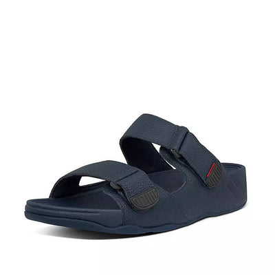 FitFlop Mens Gogh Moc Slide In Leather Midnight Navy