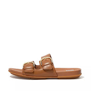 FitFlop Womens Gracie Leather Slides Light Tan