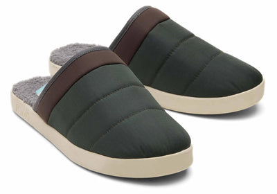 Toms Mens Harbor Slippers Deep Forest