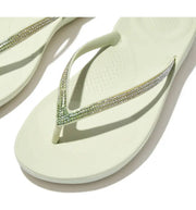 FitFlop Womens Iqushion Ombre Sparkle Flip Flops Minty Green