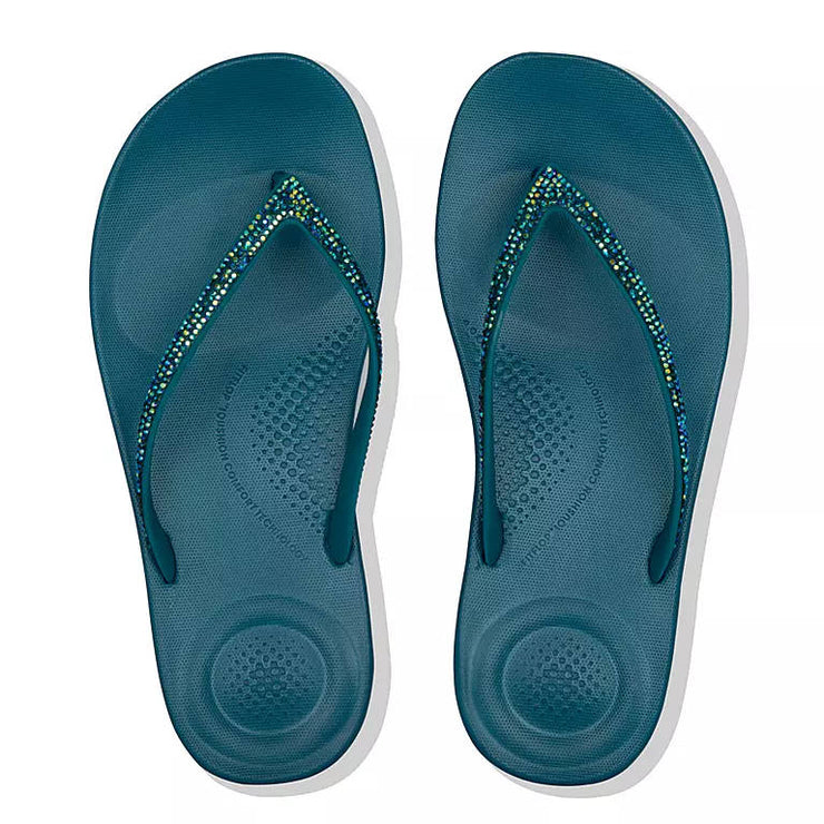 FitFlop Womens Iqushion Sparkle Sea Blue