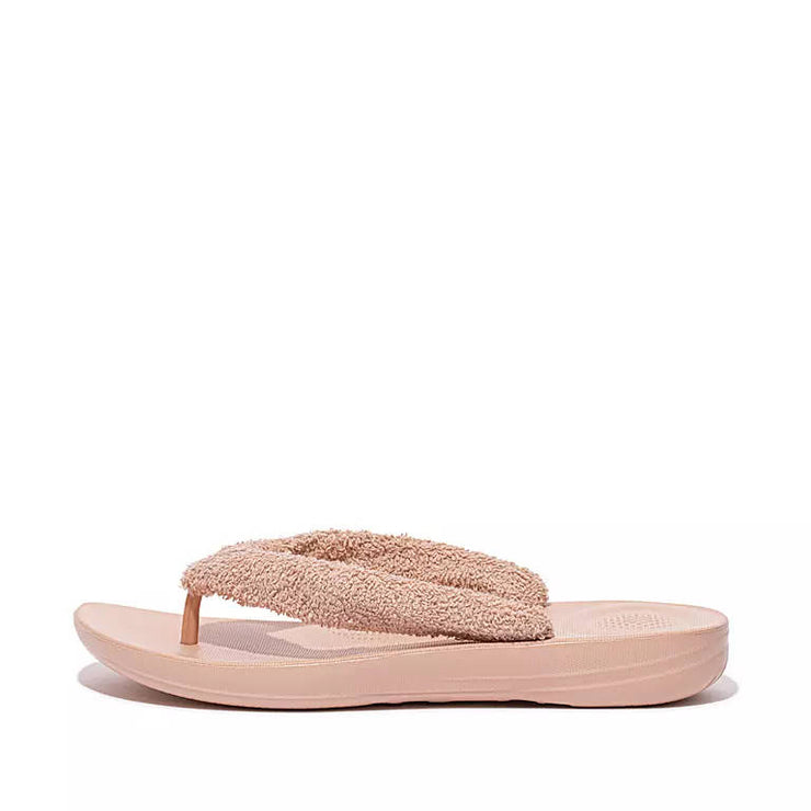 FitFlop Iqushion Towelling Flip-Flops Beige