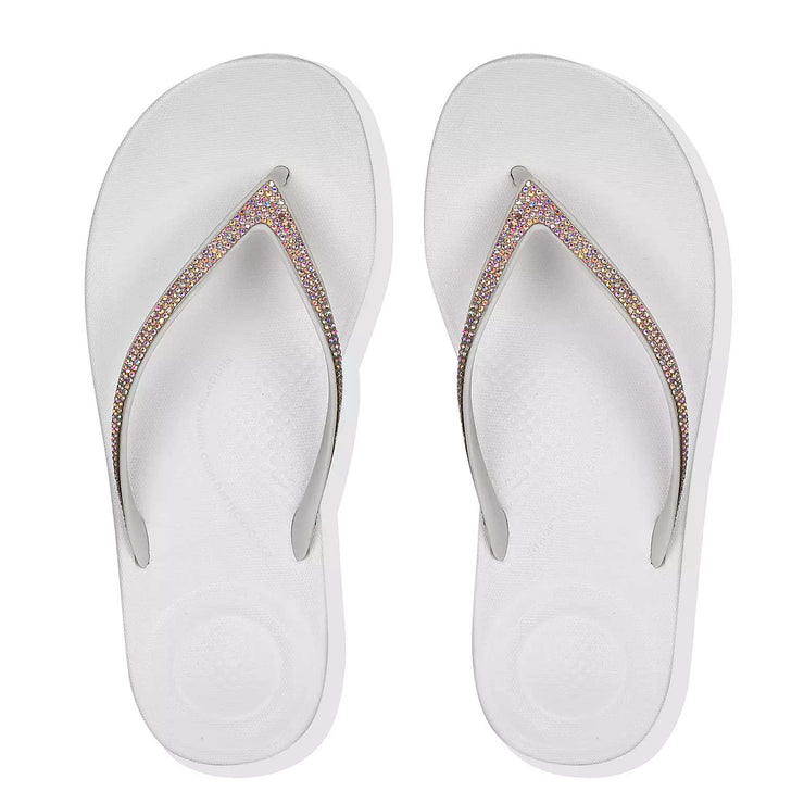 FitFlop Womens Iqushion Sparkle Urban White